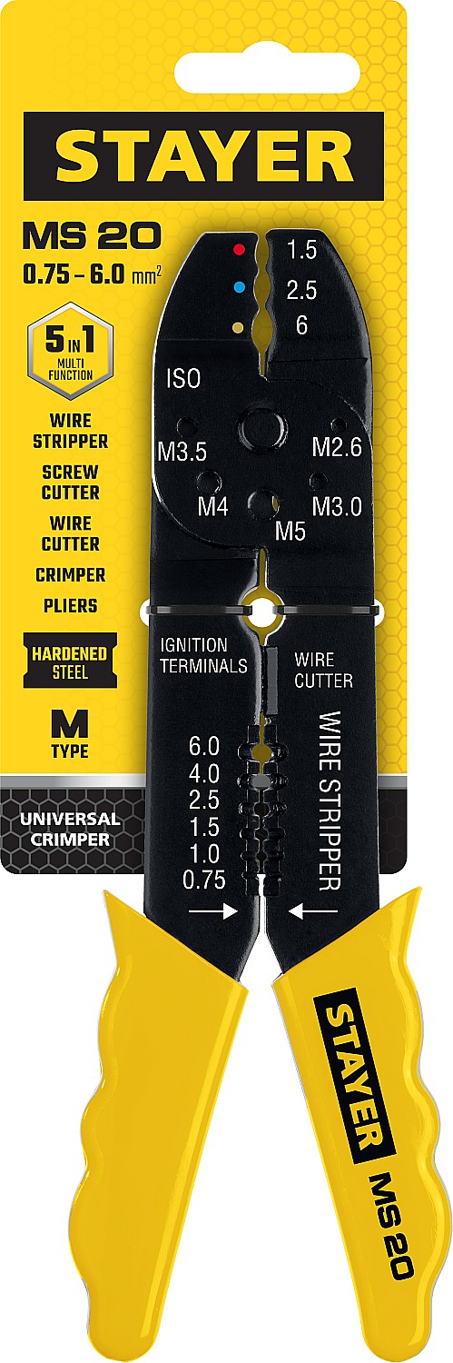 Стриппер (2265-21) STAYER MS-20, 0.75 - 6 мм2, многофункциональный